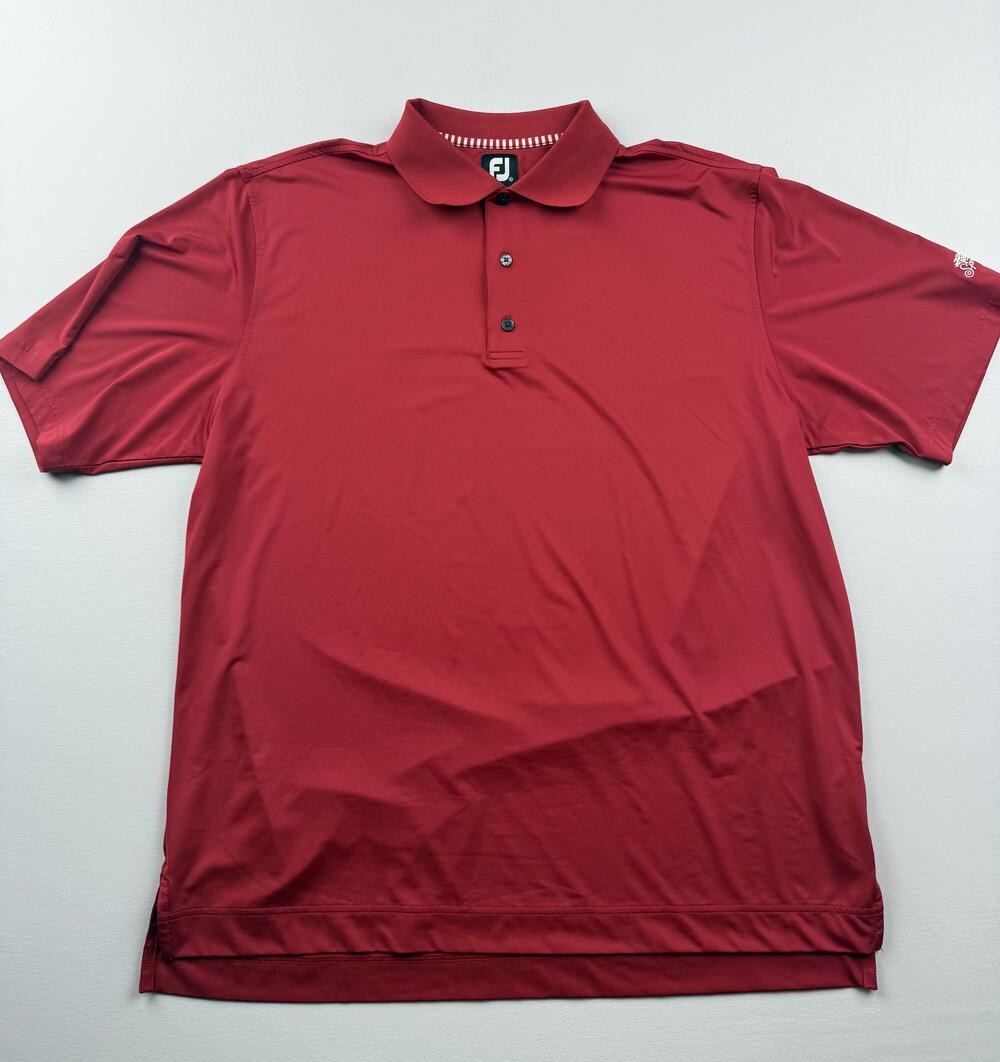 FootJoy Polo Shirt Mens XL Red Springbrook Golf Short Sleeve Performance